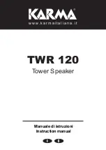 Preview for 1 page of Karma TWR 120 Instruction Manual