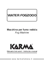 Karma WATER FOG2000 Instruction Manual preview