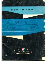 Предварительный просмотр 1 страницы Karmann Ghia 1956 Instruction Manual