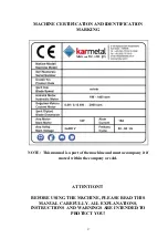 Preview for 2 page of KARMETAL KMT 280 WOS Operation Manual