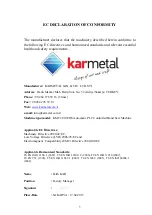 Preview for 3 page of KARMETAL KMT 280 WOS Operation Manual