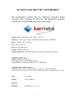 Preview for 3 page of KARMETAL KMT 400 KSA Operation Manual