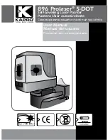 Karpo Prolaser 896 5-DOT User Manual preview