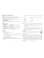 Preview for 4 page of KARUIZAWA KDF1215 User Manual