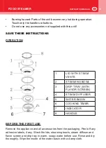 Preview for 11 page of Kasanova VAPORIERA Instruction Manual