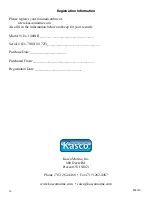 Preview for 16 page of Kasco 1400JF Owner'S Manual