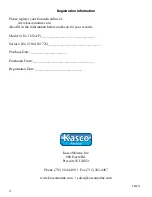 Предварительный просмотр 12 страницы Kasco 1812AF Owner'S Manual