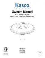 Предварительный просмотр 1 страницы Kasco 2.3HVFX Owner'S Manual