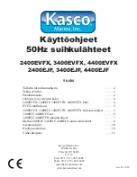 Preview for 27 page of Kasco 2400EVFX Owner'S Manual