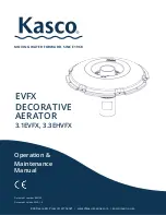 Preview for 1 page of Kasco 3.1EVFX Operation & Maintenance Manual