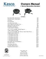 Предварительный просмотр 1 страницы Kasco 3.1JF Owner'S Instructions Manual