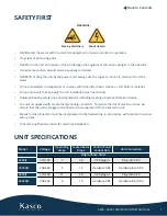 Preview for 3 page of Kasco 3400 Operation & Maintenance Manual