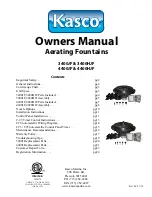 Предварительный просмотр 1 страницы Kasco 3400HJF Owner'S Manual