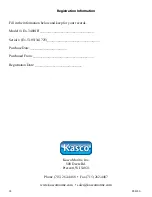 Preview for 24 page of Kasco 3400HJF Owner'S Manual