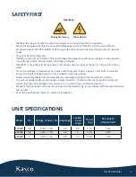 Preview for 3 page of Kasco 4400ED Operation & Maintenance Manual