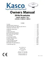 Предварительный просмотр 1 страницы Kasco 4400EJ Owner'S Manual