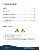 Preview for 2 page of Kasco AquatiClear 2400EC Operation & Maintenance Manual