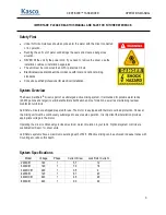 Preview for 3 page of Kasco CertiSafe 8400C61 Operation & Maintenance Manual