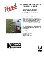 Предварительный просмотр 1 страницы Kasco Herd I-44 Instructions For Assembly, Mounting, Broadcasting, Operating, And Maintenance
