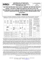 Preview for 1 page of Kasco KAIO Additional Safety And Use Instructions