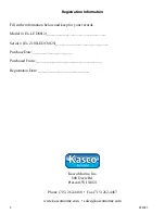 Preview for 8 page of Kasco LED8012 Owner'S Manual