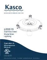 Предварительный просмотр 1 страницы Kasco LEDS19 Operation & Maintenance Manual