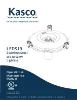 Preview for 1 page of Kasco LEDS19 Operation & Maintenance Manual