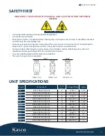 Preview for 3 page of Kasco Robust-Aire RA10 Installation & Operation Manual