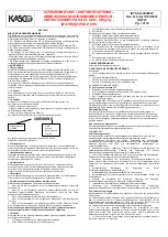 Предварительный просмотр 7 страницы Kasco VENUS1 Use Instruction