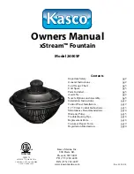 Предварительный просмотр 1 страницы Kasco xStream 2400SF050 Owner'S Manual