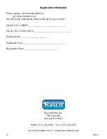 Предварительный просмотр 20 страницы Kasco xStream 2400SF050 Owner'S Manual