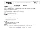 Предварительный просмотр 1 страницы Kasco ZP3 Use And Maintenance Instructions