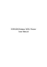 Preview for 1 page of Kasda KW5226 User Manual