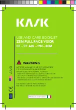 Kask ZEN FF Use And Care Booklet preview