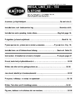 Preview for 1 page of KASTOR MEGA LINE Series Installation And Operating Instructions Manual