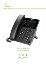 Preview for 1 page of KAT Polycom VVX350 Startup Manual