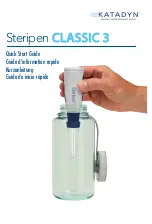 Предварительный просмотр 1 страницы Katadyn Steripen Classic 3 Quick Start Manual