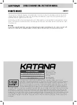 Предварительный просмотр 8 страницы Katana 220001 Instruction Manual