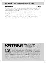 Предварительный просмотр 8 страницы Katana 220080 Instruction Manual