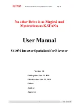 Katana S610M User Manual preview