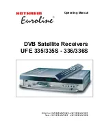 Kathrein Euroline UFE 335 Operating Manual предпросмотр