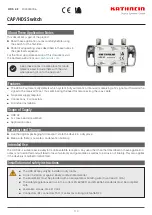 Kathrein HDS 42 Quick Start Manual предпросмотр