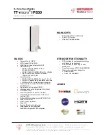 Предварительный просмотр 1 страницы Kathrein TT-micro IP830 Technical Specification