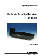 Preview for 1 page of Kathrein UFD 346 Operating Instructions Manual