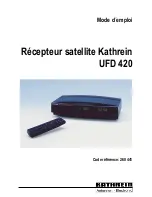 Kathrein UFD 420 Mode D'Emploi preview