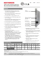 Kathrein UFO 378/TP Instructions Manual preview