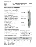 Preview for 1 page of Kathrein UFO 394 Instructions Manual