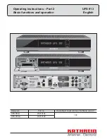 Kathrein UFS 913si Operating Instructions Manual предпросмотр