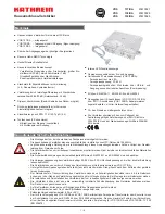 Предварительный просмотр 1 страницы Kathrein VOS 137/RA Installation Instructions Manual