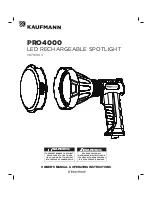 Kaufmann PRO4000 Owner'S Manual & Operating Instructions preview